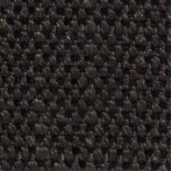 Dark gray textile with a dense, nubby weave and mottled tone, displaying a repeating pattern of small, rounded knots and a compact structure.